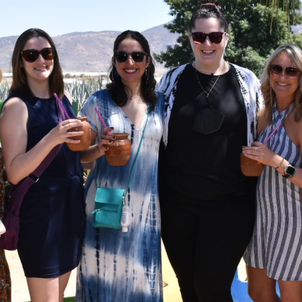 A group of friends, selling their clothes and accessories